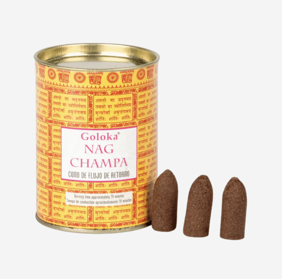 Incienso Cascada Nag Champa Amarillo - Goloka - 24 Conos1