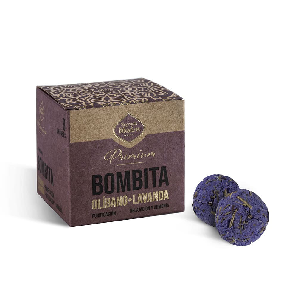 Bombita Premium Defumación Activada Olíbano & Lavanda - Sagrada Madre1