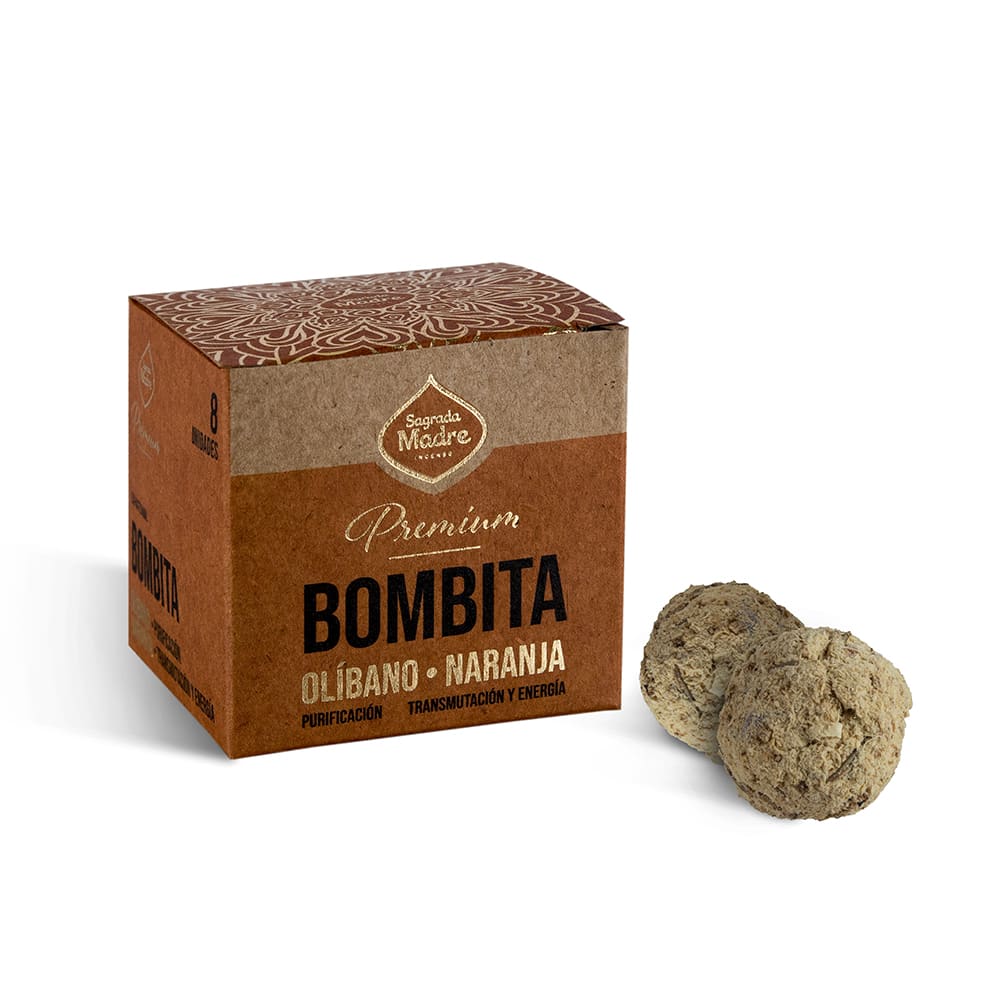 Bombita Premium Defumación Activada Olíbano & Naranja - Sagrada Madre1