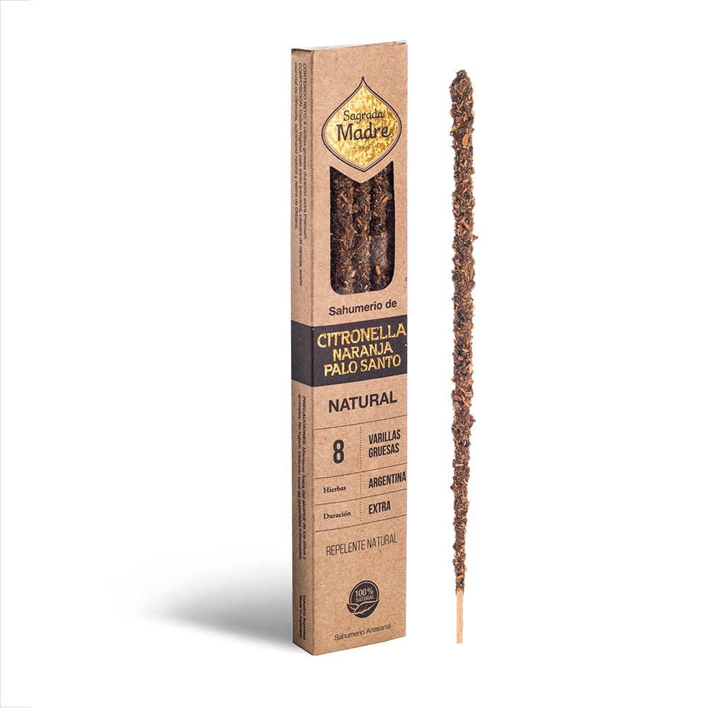 Sahumerio Natural Citronella Naranja Palo Santo - Sagrada Madre1