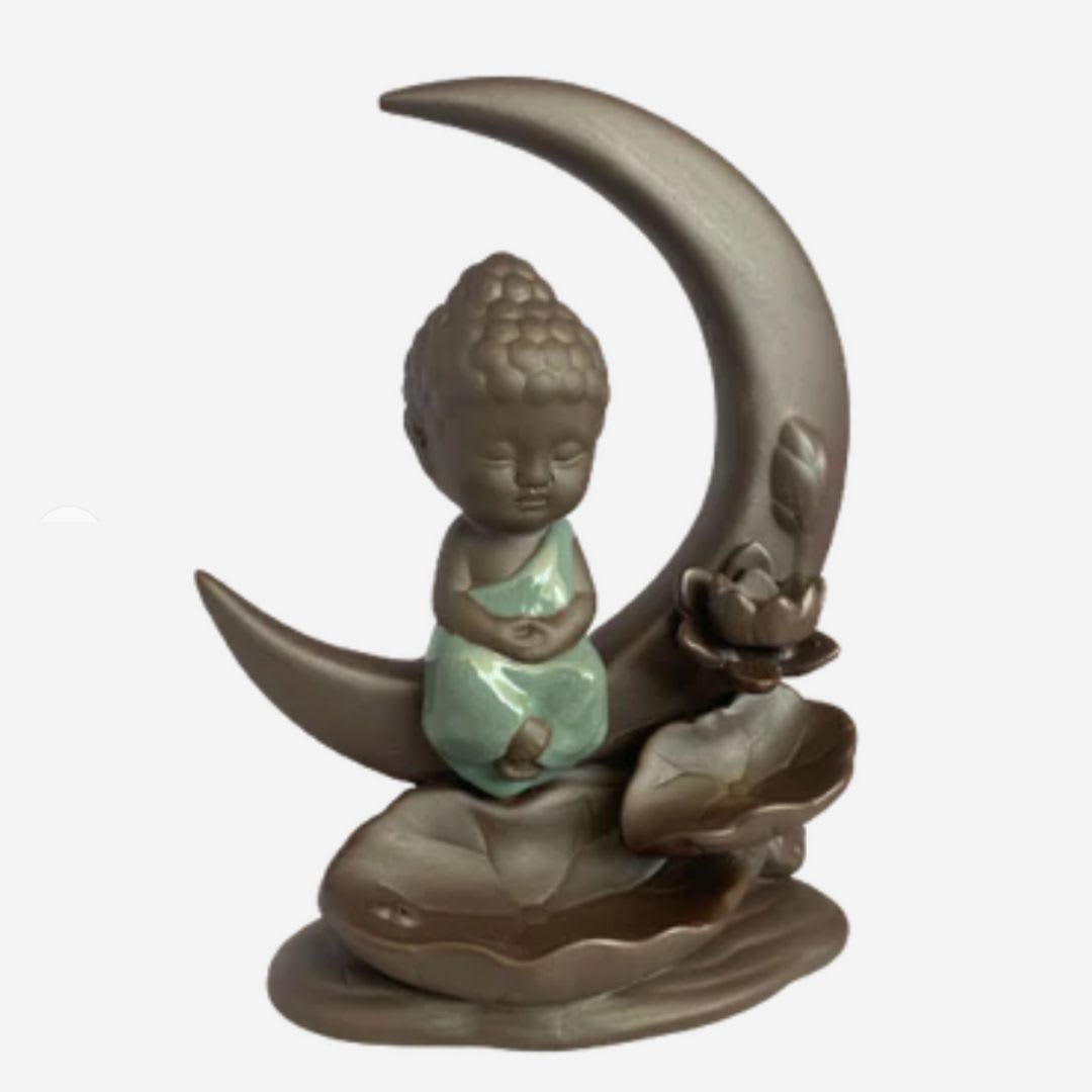 Porta Incienso Cascada Budda Moon + 10 inciensos1