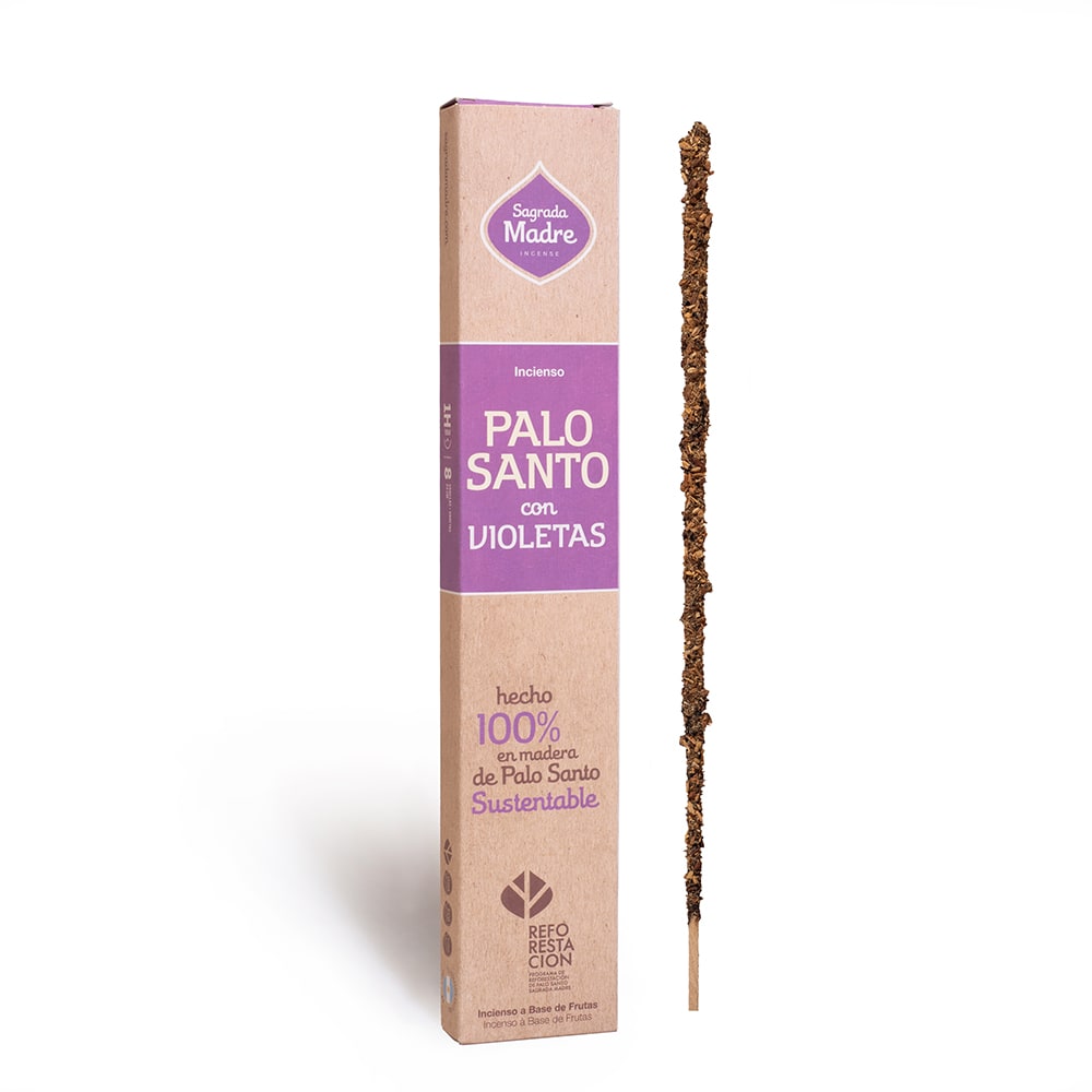 Sahumerio Palo Santo con Violetas- Sagrada Madre1