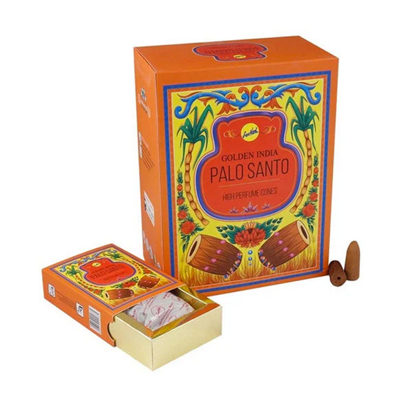 Incienso Cascada Golden Palo Santo 10 Conos - Sree Vani1