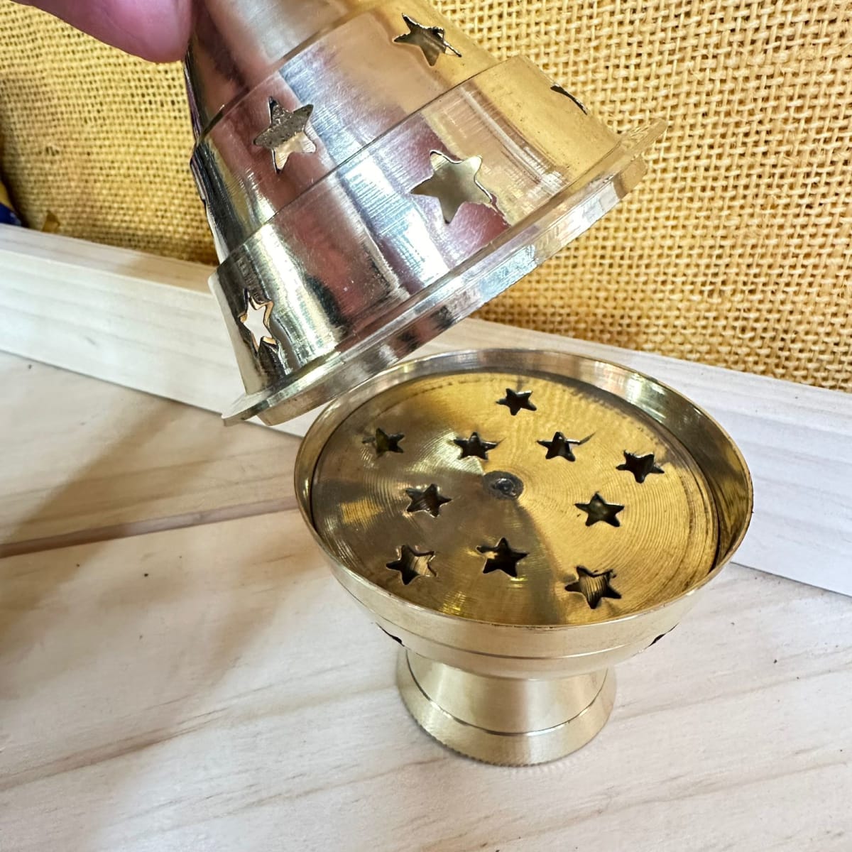 Porta Incienso y Quemador de Bronce Estrella2