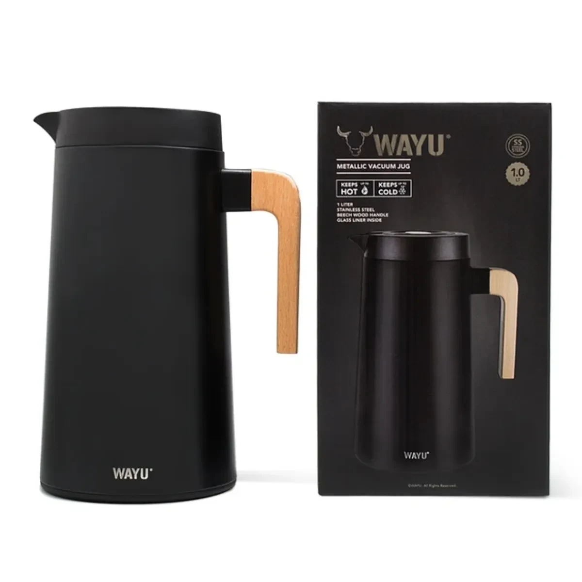 TERMO WAYU METALLIC VACUUM JUG 1 LT1
