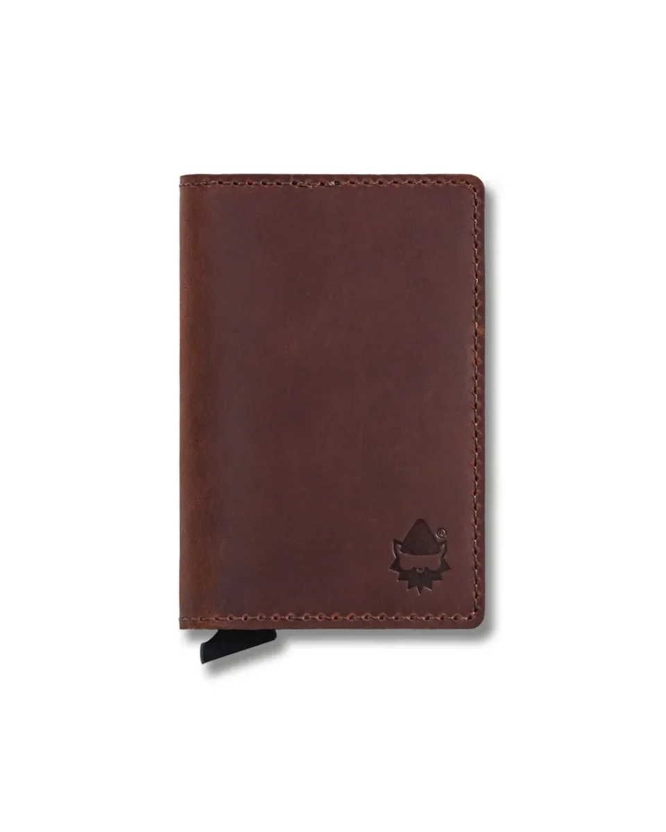TARJETERO GNOMO CUERO CILIBIR BROWN1