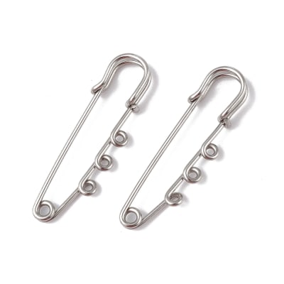 Dije broche pasador de seguridad bebé alpita plateado / unidad