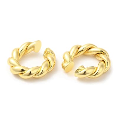 Ear cuff solitarios elegante grueso torneado 25 mm chunky / unidad