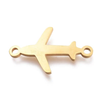 Dije conector avión 20 mm acero / unidad