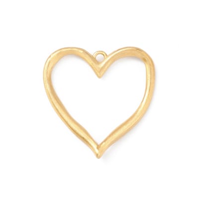 Maxi Dije colgante Silueta de Corazón 40 mm / unidad