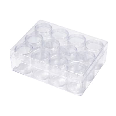 Caja organizadora con 12 cilindros 20 ml acrílico / set
