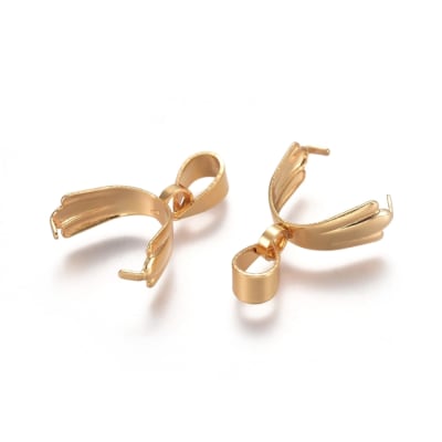 Porta dije valier 19 mm acero dorado / 5 uds