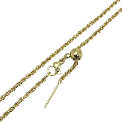 Cadena armada ajustable tourbillón 2 mm aguja baño oro / unidad