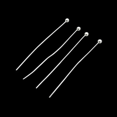 Alfiler vastago cabeza bola baño de plata / gramo