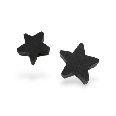 Dije pasador azabache estrella 10 a 12 mm / unidad