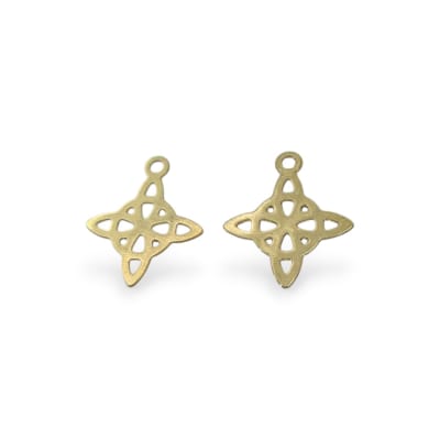 Mini dije nudo de bruja 14 mm gold-filled / unidad