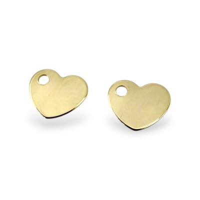 Dije colgante corazón 10 mm gold-filled / unidad
