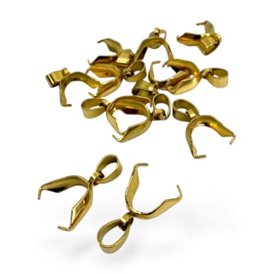 Porta dije valier 20 mm acero dorado / 12 uds