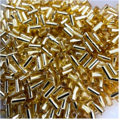 Canutillo cuentas de miyuki 3 mm dorado gold / gramo