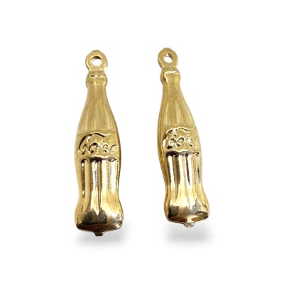 Dije Coca Cola Coke 25x7 mm gold-filled / unidad