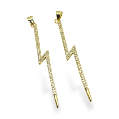 Dije colgante maxi rayo 54x7 mm / unidad