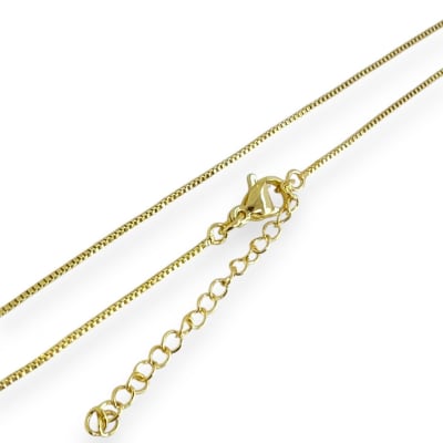Cadena armada tejido veneciana 40 cm baño de oro / unidad