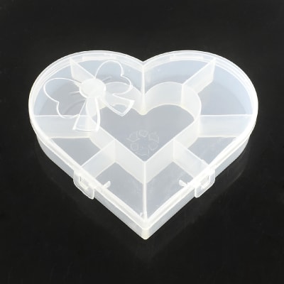Caja organizadora corazón con divisiones no extraíbles / unidad