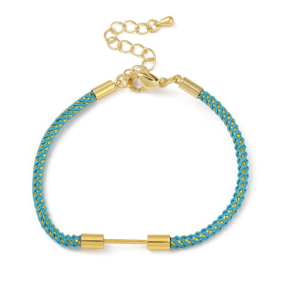 Base de pulsera cordón nailon trenzado con barra ajustable / unidad