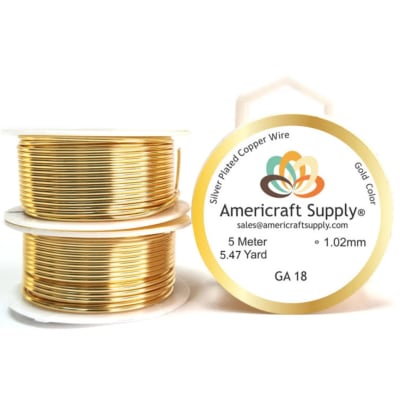 Alambre calibre 18 dorado americraft supply gold / Rollo
