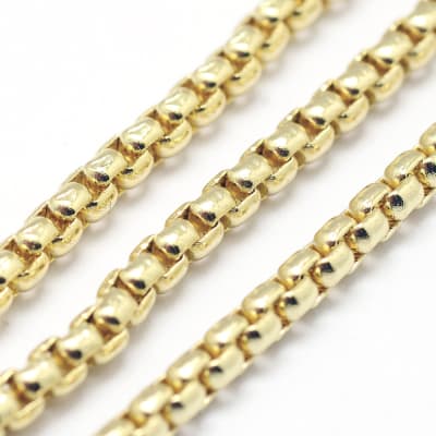 Cadena veneciana eslabones 2.5 mm baño de oro / metro