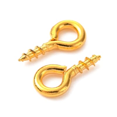 Cáncamos clavija Acero dorado / 20 uds