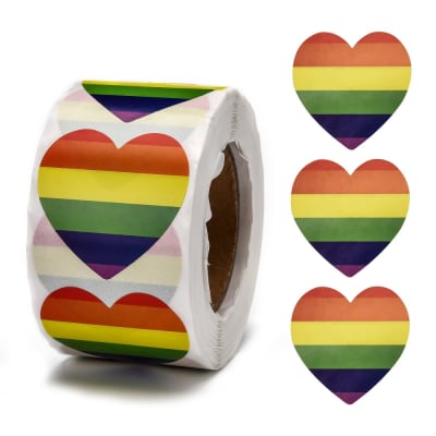 Rollo 500 Etiqueta Adhesiva Sticker 38 mm orgullo gay