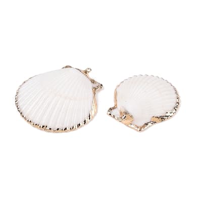 Dije colgante maxi concha mar ostra 38 mm  / unidad