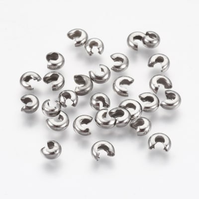 Grapas tipo C 4.5 mm acero plateado / gramo