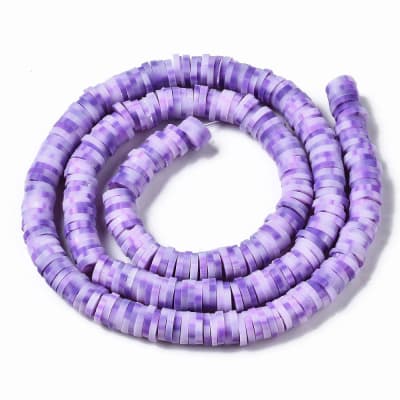 Sarta cuentas disco arcilla polimérica fimo 3-4 mm / tira