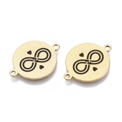Dije conector pareja amor amistad infinito acero / unidad