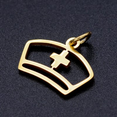 Dije colgante enfermera salud 16 mm acero / unidad