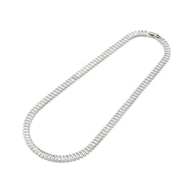 Collar elegante de zircón baño de platino / unidad