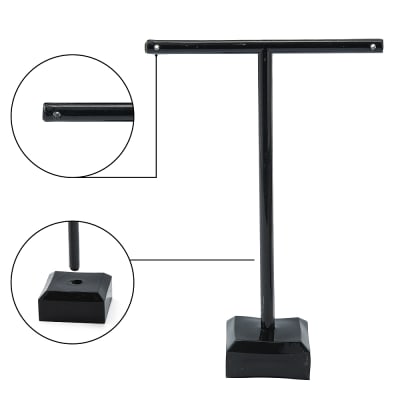 Exhibidor de aros zarcillos pendientes de acrílico negro / unidad