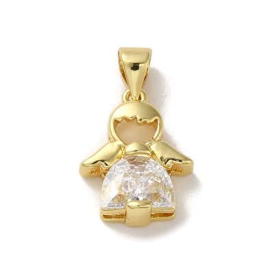 Dije colgante ángel 16 mm baño de oro / unidad