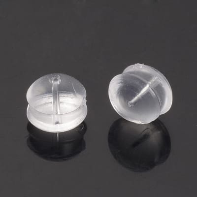 Tapones 5x4 mm estilo Hamberger de goma para aros
