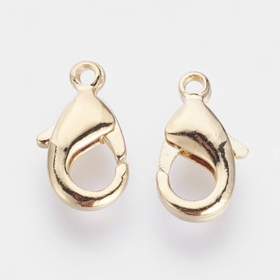 Broche pico loro 12 mm baño de oro / unidad