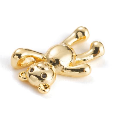 Dije pasador oso osito bear baño de oro / unidad