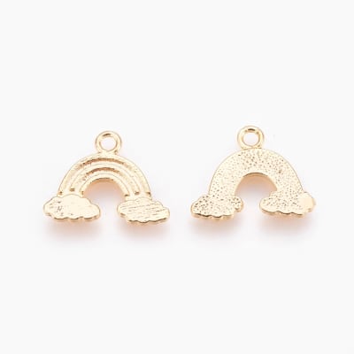 Dije colgante arco iris arcoiris dorado plateado / unidad