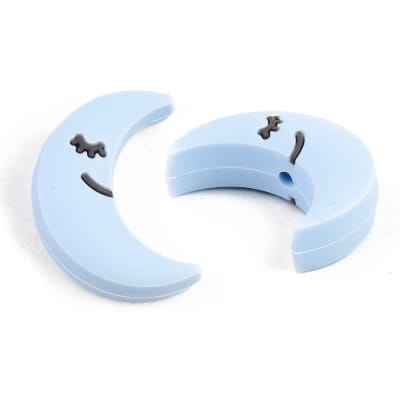 Mordedor silicona luna bebé portachupete / unidad