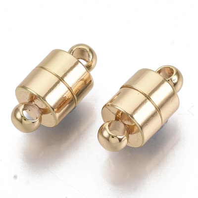 Broche tubular magnético baño de oro / set