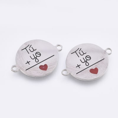 Dije conector mensaje novios tu y yo acero / unidad