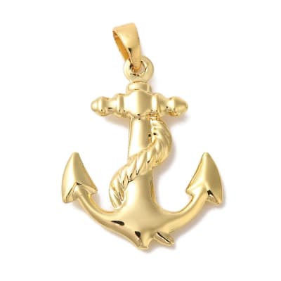 Dije colgante ancla mar 24 mm baño de oro / unidad