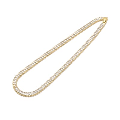 Collar elegante de zircón baño de oro / unidad
