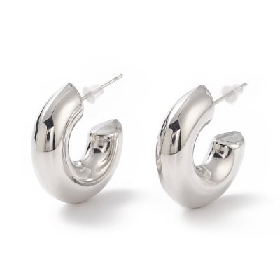 Aros aretes topo tipo C chunky 25 mm  / par